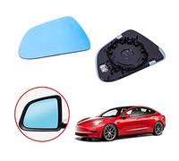 Arcoche Side Mirror for Tesla Model 3 Rear View Mirror with Anti Glare Panoramic Blue Glass Lens and Heat defogging (1 Pair)