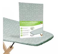 ARCOL Housse de table à repasser élastique compatible pour table à repasser Foppapedretti - Fabriqué en Italie - Housse de repassage 100 % coton - Drap de planche à repasser (couverture, vert