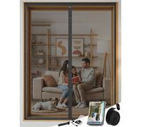ARCOL Moustiquaire Fenêtre Magnétique 120x155 cm cm en Fibre de Verre - Stop Moustiques en 3 min, Maille Ultra-Fine, Fermeture Auto Aimants & Lest, Bande Auto-Agrippante Large (Noir)
