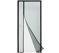 ARCOL Moustiquaire magnétique pour porte, porte-fenêtre avec ouverture latérale pour portes avec poignée, avec un aimant puissant (95 x 220 cm, noir)