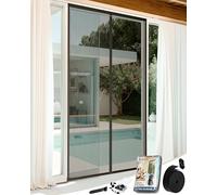 ARCOL Moustiquaire Porte Magnétique 70x200 cm en Fibre de Verre - Stop Moustiques en 3 min, Maille Ultra-Fine, Fermeture Auto Aimants & Lest, Bande Auto-Agrippante Large (Noir)