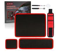 Arcomin Lot de 4 tapis à outils magnétiques flexibles et supports de plateau - Plateau à outils magnétique, tapis magnétique flexible, PVC et antidérapant pour garage, atelier, outils de réparation