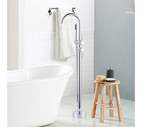 ARCORA Robinet de Baignoire avec Douchette, Pivotant À 360° Bec, 2 Modes de Poignée, Autoportante Mitigeur Robinet Baignoire Ilot pour Salle de Bain, Style Moderne Chromé