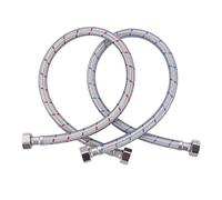 Arcora Tuyau de robinet de 152,4 cm de long 1,27 cm à 1,27 cm, lignes d'alimentation en nylon tressé 1,27 cm Comp x 1,27 cm Comp Lot de 1 paire de raccords de tuyau d'évier pour robinet