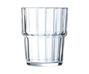 Arcoroc 60026 Gobelet Norvège 16 cl, Verre trempé, empilable, Transparent- lot de 6