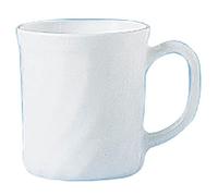 Arcoroc ARC D6880 Trianon Lot de 6 tasses à café en verre opale Blanc 290 ml