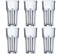 Arcoroc ARC J2598 Granity Lot de 6 verres à long drink, verre transparent, 650 ml,