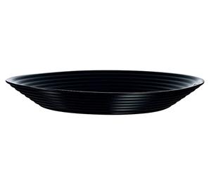Arcoroc ARC L7610 Harena Assiette profonde en verre opale Noir 800 ml 23,5 cm