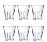 Arcoroc Verres à whisky Granity ARC L7844 - Verre trempé empilable transparent 350 ml - Lot de 6