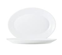 Assiette Arcoroc - 25251 - Hotel Blanc Uni 6 Assiettes Plates Ovale