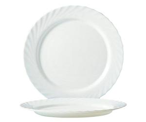 Arcoroc Trianon Uni Assiette Plate 24,5cm, 6 assiettes