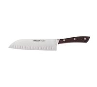 Arcos Couteau Santoku Forgé en Acier Inoxydable 180 mm - Couteau de Cuisine Professionnel avec Poignée Ergonomique en Polyoxyméthylène POM et Bois de Rose - Série Natura