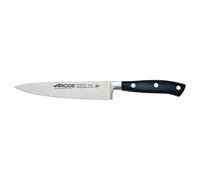 Arcos Couteau de Chef Forgé en Acier - Couteau Polyvalent pour Couper la Viande et les Légumes, Poignée Ergonomique en Polyoxyméthylène, Lame de 150 mm - Couleur Noire, Série Riviera
