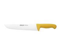 Arcos Couteau de Boucher 250 mm - Lame en Acier Inoxydable. Couteau de Cuisine Professionnel pour Viande. Poisson et Légumes. Manche Ergonomique en Polyoxyméthylène. Série 2900. Jaune