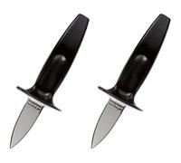 ARCOS Couteau à Huîtres en Acier Inoxydable 60mm - Manche Ergonomique Polypropylène Noir - Précision et Sécurité pour Cuisine Professionnelle - Design Élégant et Léger (Lot de 2)