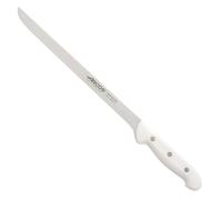 Arcos Couteau à Jambon Flexible, Acier Inoxydable NITRUM, Lame 27.5 cm, Manche Polypropylène Blanc, Résistant et Durable, Série Artika