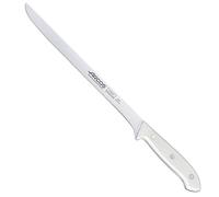 Arcos Couteau à Jambon Professionnel - Acier Inoxydable Nitrum 25 cm - Manche POM Blanc Résistant - Coupe Précise et Durable - Série Montblanc