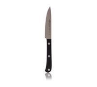 Arcos Couteau à Légumes Acier Inoxydable Nitrum 100 mm - Manche POM Noir Résistant, Coupe Précise et Durable, Usage Quotidien, Série Europa