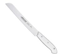 Arcos Couteau à Pain Acier Inoxydable Nitrum 20 cm - Manche Résistant POM Blanc - Coupe Précise et Durable - Idéal pour Cuisine Quotidienne