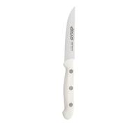 Arcos Couteau à Steak Acier Inoxydable NITRUM 10 cm - Manche Polypropylène Blanc - Résistant et Durable - Idéal pour Viandes - Série Artika