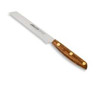 ARCOS Couteau à tomates 12,7 cm en acier inoxydable Couteau de cuisine pour légumes Ovengkol Manche en bois 100% naturel FSC et lame de 130 mm Série Nordika Couleur marron