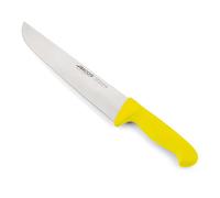 Arcos Couteau de Boucher 250 mm - Lame en Acier Inoxydable. Couteau de Cuisine Professionnel pour Viande. Poisson et Légumes. Manche Ergonomique en Polyoxyméthylène. Série 2900. Jaune