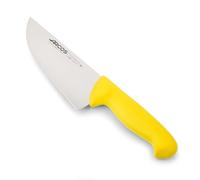 Arcos Séries 2900 - Couteau de Boucher Couteau à Steak - Lame Acier Inoxydable Nitrum 170 mm - Manche Polypropylène Couleur Jaune