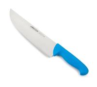 Arcos Couteau de Boucher Large, Acier Inoxydable NITRUM 25 cm, Pour Viande, Manche Polypropylène Bleu, Série 2900