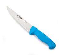 Arcos Couteau de Boucher Professionnel - Lame Acier Inoxydable Nitrum 20 cm - Coupe Précise et Durable - Manche Polypropylène Bleu - Série 2900