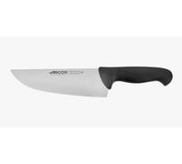 Arcos Couteau de Boucher Professionnel - Lame Acier Inoxydable NITRUM 20 cm - Coupe Précise et Durable - Manche Ergonomique Polypropylène Noir - Série 2900