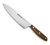 Arcos Couteau de Chef en Acier Inoxydable 210 mm - Couteau de Cuisine Professionnel pour la Cuisson, Manche en Bois d'Ovengkol 100% Naturel FSC - Marron, Série Nordika
