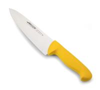Arcos Couteau de Chef en Acier Inoxydable Nitrum 200 mm - Couteau de Cuisine Polyvalent Professionnel avec Poignée Ergonomique en Polypropylène - Jaune, Série 2900