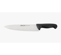 Arcos Couteau de chef Série 2900 Argent – Acier inox Nitrum, Manche polypropylène Noir