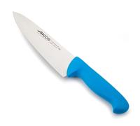Arcos Couteau de Chef en Acier Nitrum - Utilisation Intensive avec Poignée Ergonomique en Polypropylène - Système d'Identification de Couleur pour Meilleure Hygiène, Bleu, Série 2900