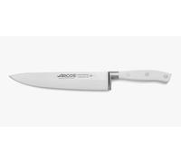 Arcos Couteau de Chef Professionnel Forgé en Acier - Idéal pour Couper et Éplucher les Aliments, Poignée Ergonomique en Polyoxyméthylène, Lame de 200 mm - Série Riviera, Couleur Blanche
