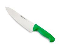 Arcos Couteau de Chef Professionnel - Lame Acier Inoxydable Nitrum 25 cm - Durabilité et Coupe Supérieure - Manche Polypropylène Vert - Série 2900