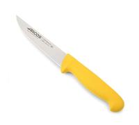 Arcos Couteau de Cuisine Professionnel - Lame Acier Inoxydable Nitrum 130 mm - Manche Polypropylène Jaune - Coupe Précise et Durable - Série 2900