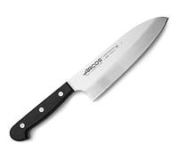 Arcos Couteau Deba Universel 7" - Acier Inoxydable NITRUM. Manche Noir POM Ergonomique et Antidérapant. Idéal pour Usage Quotidien - Série Universelle
