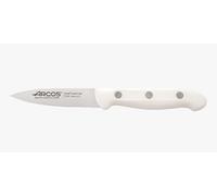 Arcos Couteau d'Office en Acier Inoxydable Nitrum 80 mm - Manche Ergonomique en Polypropylène, Idéal pour Éplucher les Fruits et Légumes - Blanc, Série Artika