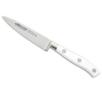 Arcos Couteau d'Office Forgé en Acier Inoxydable 100 mm - Manche Ergonomique en Polyoxyméthylène, Idéal pour Éplucher les Fruits et Légumes - Blanc, Série Riviera Blanc