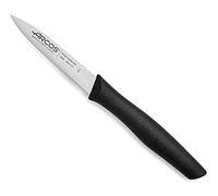 Arcos Couteau Mondador Acier Inoxydable NITRUM 85 mm - Épluchage Fruits et Légumes, Manche Ergonomique Polypropylène Noir - Série Nova