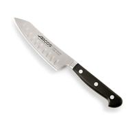 Arcos Couteau Santoku 5 pouces acier inoxydable nitrum et lame 145 mm, manche ergonomique polyoxyméthylène POM, design classique et finition arrondie, série Opera, couleur noire