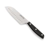 Arcos Couteau Santoku Ibiza 180 mm avec alvéoles, acier inoxydable Nitrum, manche ergonomique POM, pour viande, poisson et légumes