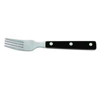 Arcos Couteaux de Table - Boîte 12 pièces Fourchette à Steak - Acier Inoxydable 18/10 et 195 mm - Manche Polyoxyméthylène (Pom) Couleur Noir (12 pcs)