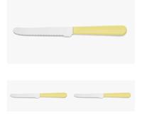 Arcos Couteaux de Table - Lame Acier Inoxydable Nitrum 110 mm - Manche Ergonomique Polypropylène - Idéal pour Salle à Manger - Série Élégance (Lot de 3)