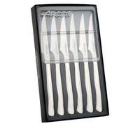 Arcos Ensemble à Steak en Acier Inoxydable Nitrum - Poignée Ergonomique en Polyoxyméthylène POM, Parfait pour Couper et Hacher la Viande - Couleur Argent, Série Mesa