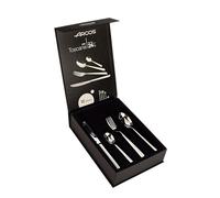 Arcos Ensemble de Couverts 24 Pièces pour 6 Personnes - Set Complet - 6 Cuillères. 6 Couteaux. 6 Fourchettes. 6 Cuillères à Dessert - Série Toscana. Couleur Argent