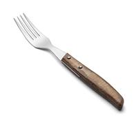 ARCOS Fourchette à Steak en Acier Nitrum - Parfait pour Couper et Hacher les Viandes Rôties, les Côtelettes ou les Steaks - Poignée Ergonomique en POM, Lame de 90 mm, Couleur Marron, Série Mesa