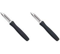 Arcos Gadgets Professionnels - Couteu D'Office Couteau à éplucher - Lame Acier Inoxydable 60 mm - Manche Polypropylène Couleur Noir (Lot de 2)