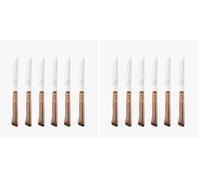 Arcos Jeu de 6 Couteaux à Steak - Lame Perlée en Acier Inoxydable. Manche en Bois de Hêtre. Série Table (Lot de 2)
